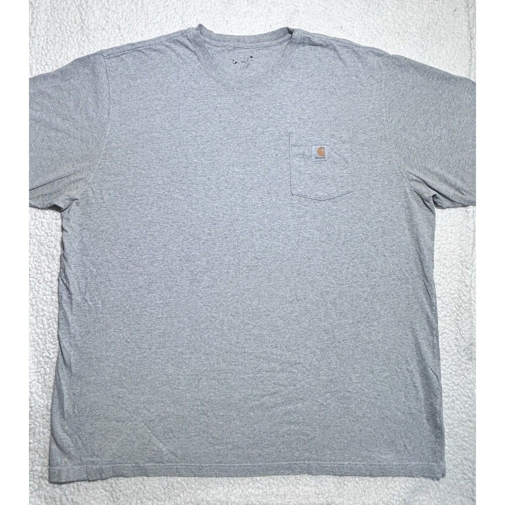 Carhartt K87 Men 3XL Tall Gray Pocket Tee Short Sleeve Heavyweight Shirt